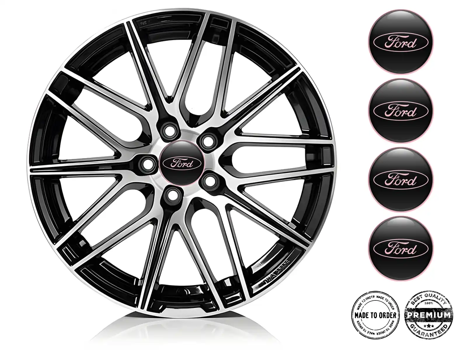 Ford Style Insignes Roue Autocollants Époxy Premium